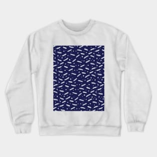 Christmas branches and stars - blue and white Crewneck Sweatshirt